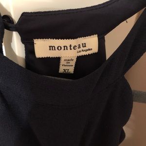 Navy blue Scalloped Tank Top